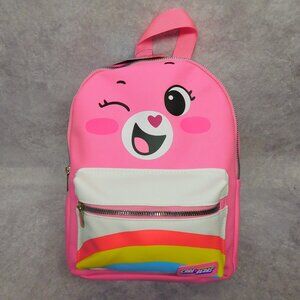 Pink Care bear Mini Backpack Faux Leather Super Cute!!